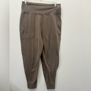 Athleta Coastal Luxe High Rise Joggers Tan Women’s Size Small Brown Soft